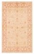 Bordered  Traditional Ivory Area rug 5x8 Afghan Hand-knotted 379802