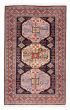 Bordered  Traditional Blue Area rug 5x8 Persian Hand-knotted 382235