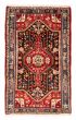 Bordered  Tribal Black Area rug 3x5 Persian Hand-knotted 382365