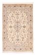 Bordered  Traditional Ivory Area rug 3x5 Persian Hand-knotted 382369