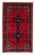 Bordered  Tribal Red Area rug 5x8 Persian Hand-knotted 383835