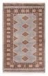 Bordered  Traditional Grey Area rug 3x5 Pakistani Hand-knotted 391977