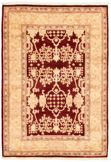 Bordered  Traditional Red Area rug 3x5 Pakistani Hand-knotted 341353