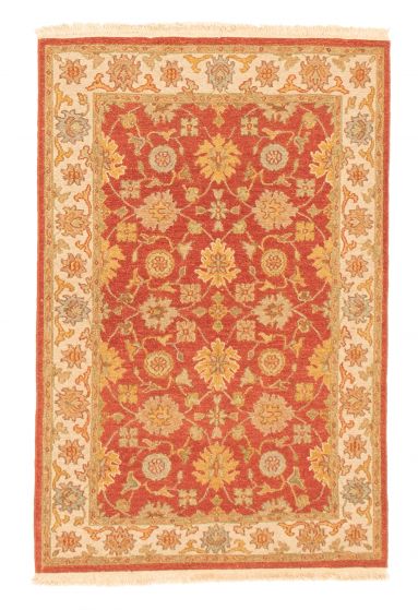Bordered  Traditional Red Area rug 3x5 Pakistani Flat-Weave 349540