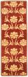 Bordered  Transitional Red Runner rug 8-ft-runner Pakistani Hand-knotted 330381
