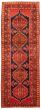 Bordered  Tribal Red Runner rug 11-ft-runner Turkish Hand-knotted 352667