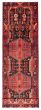 Bordered  Traditional Black Runner rug 14-ft-runner Persian Hand-knotted 365879