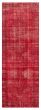 Overdyed  Transitional Red Runner rug 9-ft-runner Turkish Hand-knotted 374728