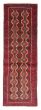 Bordered  Traditional Black Runner rug 7-ft-runner Persian Hand-knotted 380870