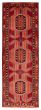 Geometric  Traditional Red Runner rug 11-ft-runner Turkish Hand-knotted 393136
