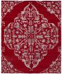 Southwestern  Transitional Red Area rug 6x9 Indian Hand-knotted 261932
