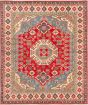 Bordered  Traditional Red Area rug 6x9 Afghan Hand-knotted 283448