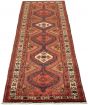 Bordered  Traditional Brown Runner rug 11-ft-runner Persian Hand-knotted 290503