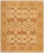 Bordered  Traditional Ivory Area rug 6x9 Afghan Hand-knotted 299019