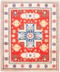 Bordered  Traditional Red Area rug 6x9 Afghan Hand-knotted 328771
