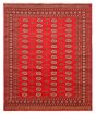 Bordered  Traditional Red Area rug 6x9 Pakistani Hand-knotted 363309