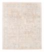 Bordered  Traditional Grey Area rug 6x9 Indian Hand-knotted 377551