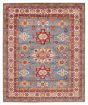 Bordered  Transitional Blue Area rug 6x9 Afghan Hand-knotted 392630