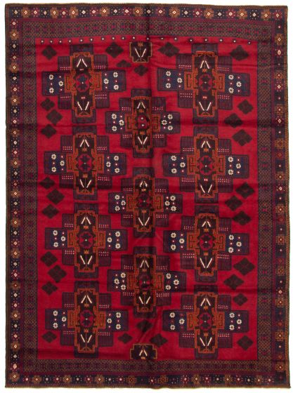 Bordered  Tribal  Area rug 5x8 Afghan Hand-knotted 326535