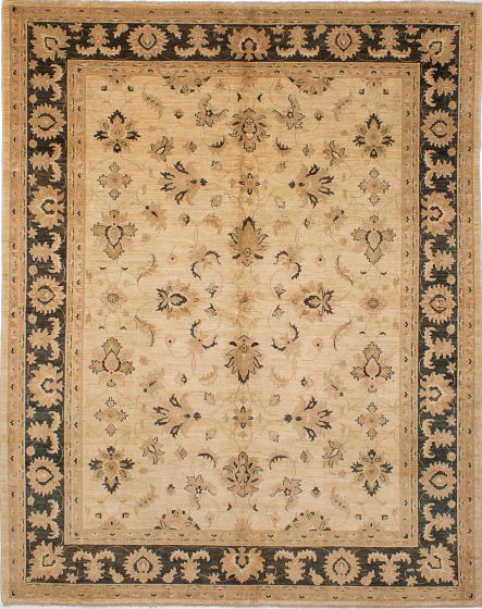Traditional Ivory Area rug 9x12 Afghan Hand-knotted 228047