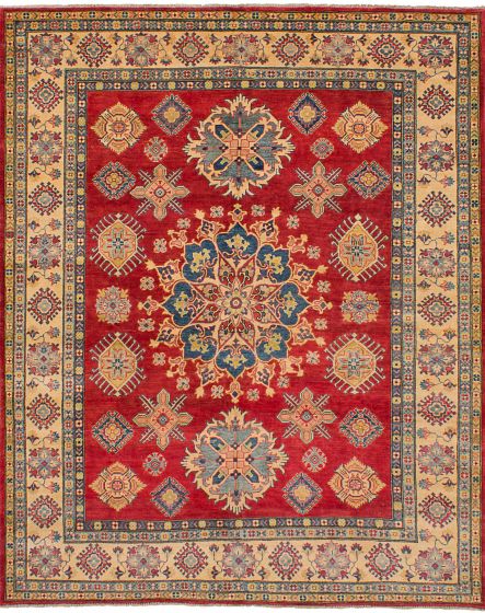 Traditional Red Area rug 6x9 Afghan Hand-knotted 247279
