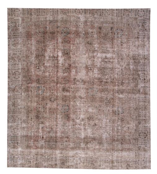 Overdyed  Transitional Grey Area rug 8x10 Turkish Hand-knotted 374181