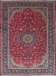 Vintage Red Area rug 9x12 Persian Hand-knotted 215202
