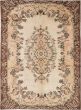 Traditional Ivory Area rug 5x8 Turkish Hand-knotted 237160