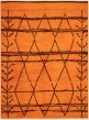 Casual  Transitional Orange Area rug 9x12 Indian Hand-knotted 295763