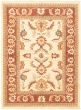 Bordered  Traditional Ivory Area rug 5x8 Afghan Hand-knotted 318298