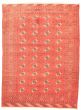 Bordered  Tribal Red Area rug 6x9 Russia Hand-knotted 319057