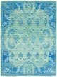 Contemporary  Floral Green Area rug 9x12 Pakistani Hand-knotted 319278