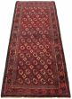 Bordered  Tribal Red Area rug Unique Russia Hand-knotted 320119