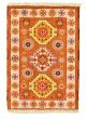 Bordered  Tribal Brown Area rug 2x3 Indian Hand-knotted 325023