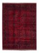 Bordered  Tribal Red Area rug 4x6 Afghan Hand-knotted 325894
