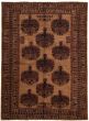 Bordered  Tribal Brown Area rug 6x9 Afghan Hand-knotted 325933
