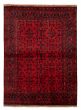 Bordered  Tribal Red Area rug 4x6 Afghan Hand-knotted 329140