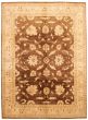 Bordered  Traditional Brown Area rug 9x12 Afghan Hand-knotted 336069