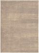 Solid  Transitional Grey Area rug 4x6 Indian Hand-knotted 340343
