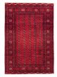 Bordered  Tribal Red Area rug 6x9 Afghan Hand-knotted 342266