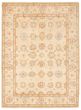Bordered  Traditional Ivory Area rug 4x6 Afghan Hand-knotted 346302