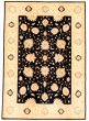 Bordered  Traditional Black Area rug 6x9 Afghan Hand-knotted 346721