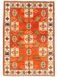 Bordered  Traditional Brown Area rug 5x8 Indian Hand-knotted 347376