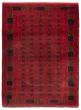 Bordered  Tribal Red Area rug 3x5 Afghan Hand-knotted 356224