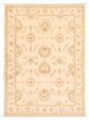 Bordered  Traditional Ivory Area rug 4x6 Pakistani Hand-knotted 362625
