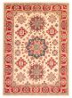 Bordered  Traditional Ivory Area rug Unique Afghan Hand-knotted 363613