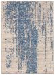 Carved  Contemporary Blue Area rug 5x8 Indian Hand-knotted 364810