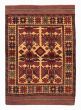 Bordered  Tribal Brown Area rug 3x5 Afghan Hand-knotted 365452
