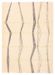 Carved  Contemporary Ivory Area rug 5x8 Indian Hand Tufted 368807