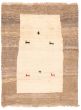 Gabbeh  Tribal Grey Area rug 3x5 Indian Hand-knotted 369059